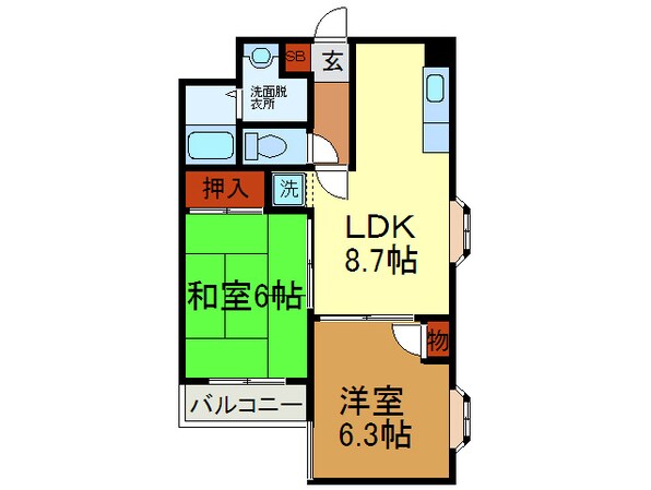 グッドウィル高野の物件間取画像